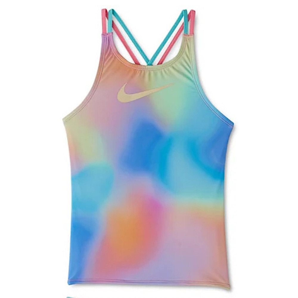 Nike Spectrum Spiderback Girls Tankini Top